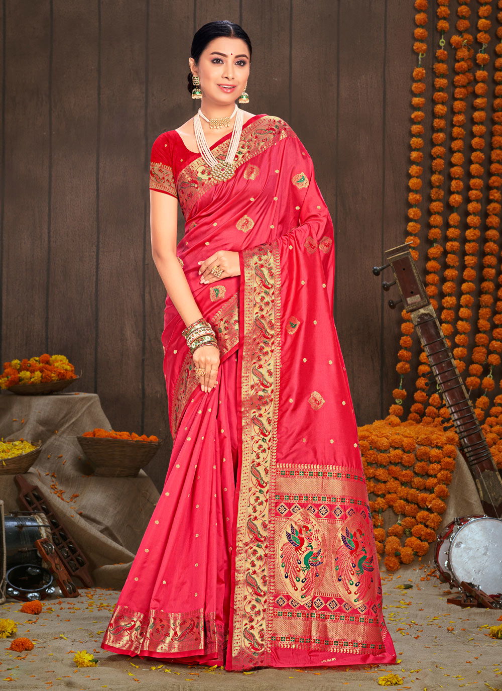 Sangam Sarika Paithani Silk Wholesale Wedding Wear Saree Catalog

